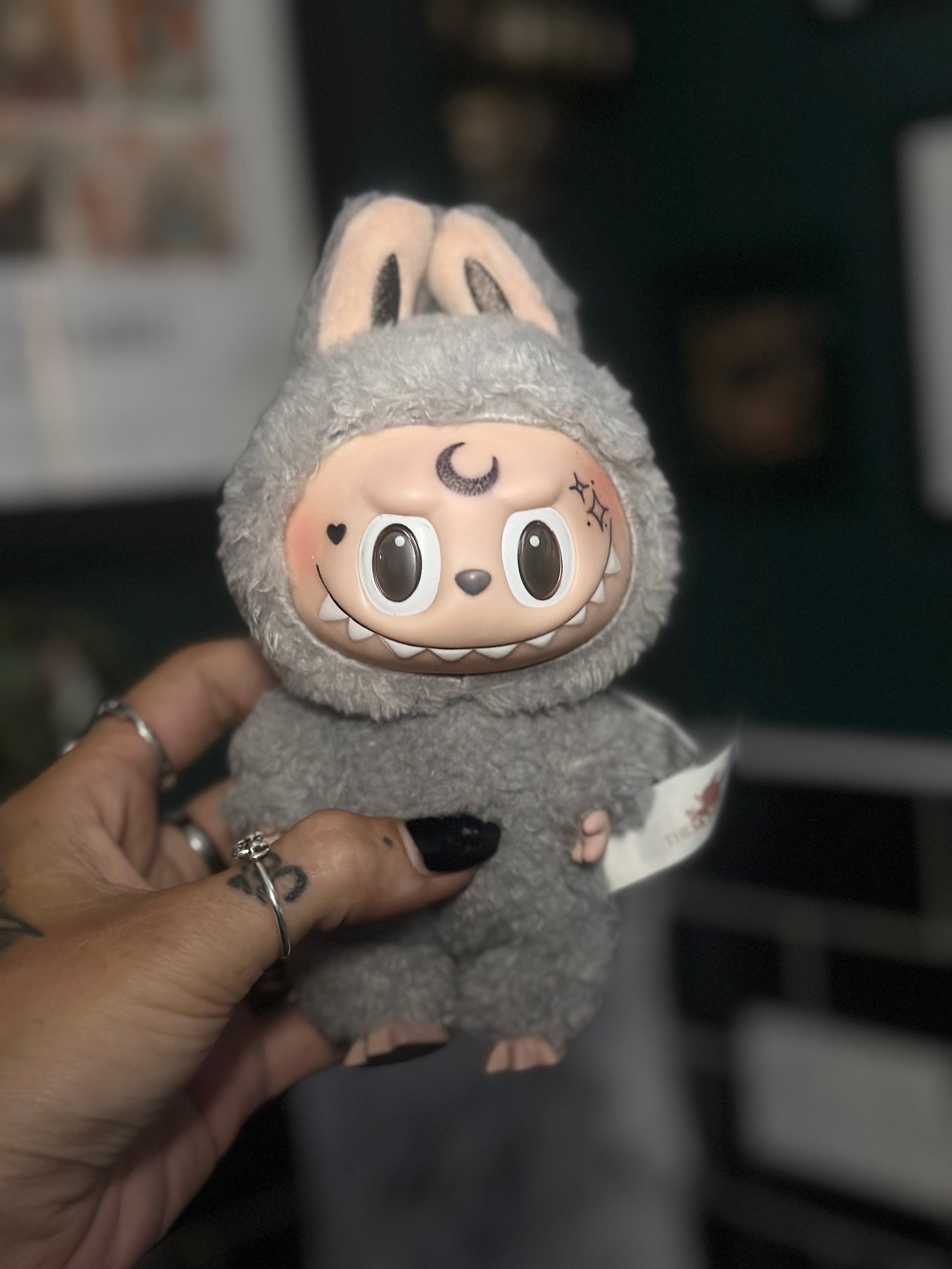 Sesame Bean tattooed Labubu